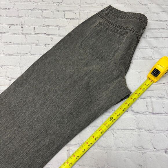 Sundance Women Utility Wide Leg Jeans Size 14 Gray Denim D046 -1 - Picture 7 of 16